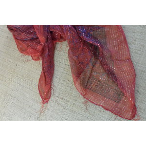 Foulard Hyderabad rouge ponceau