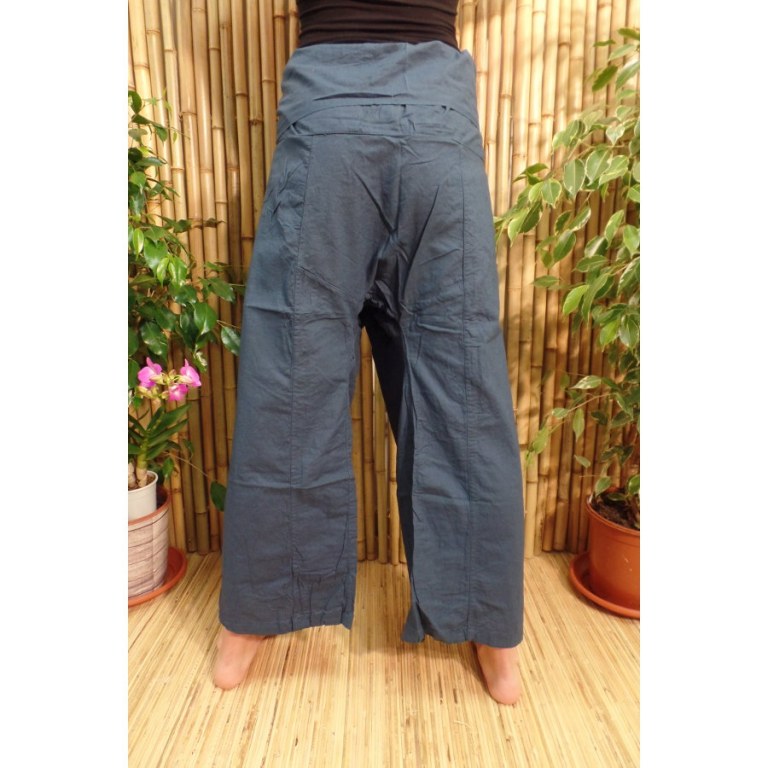 Pantalon de pêcheur Thaï bleu pétrole