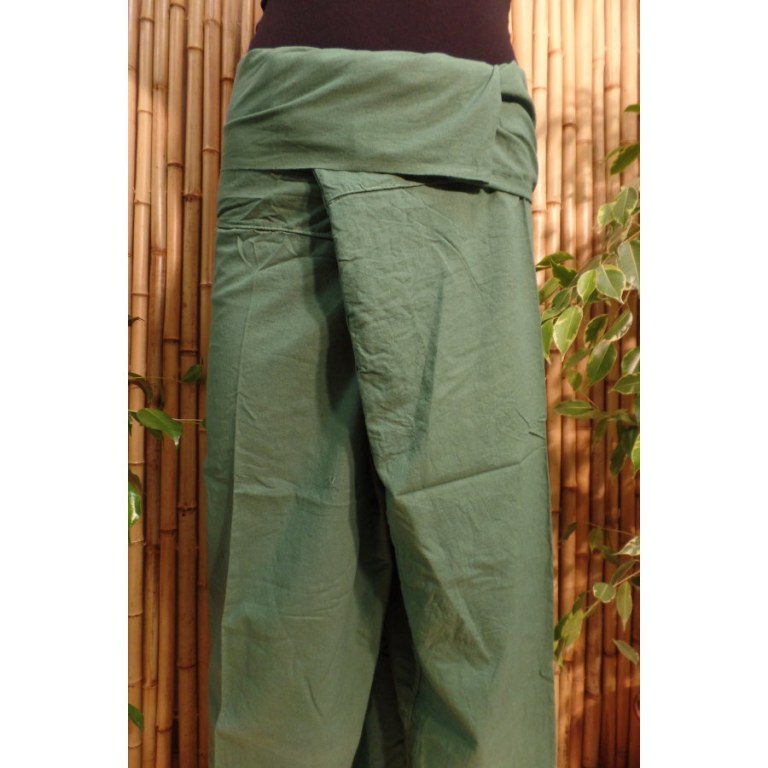 Pantalon de pêcheur Thaï olive