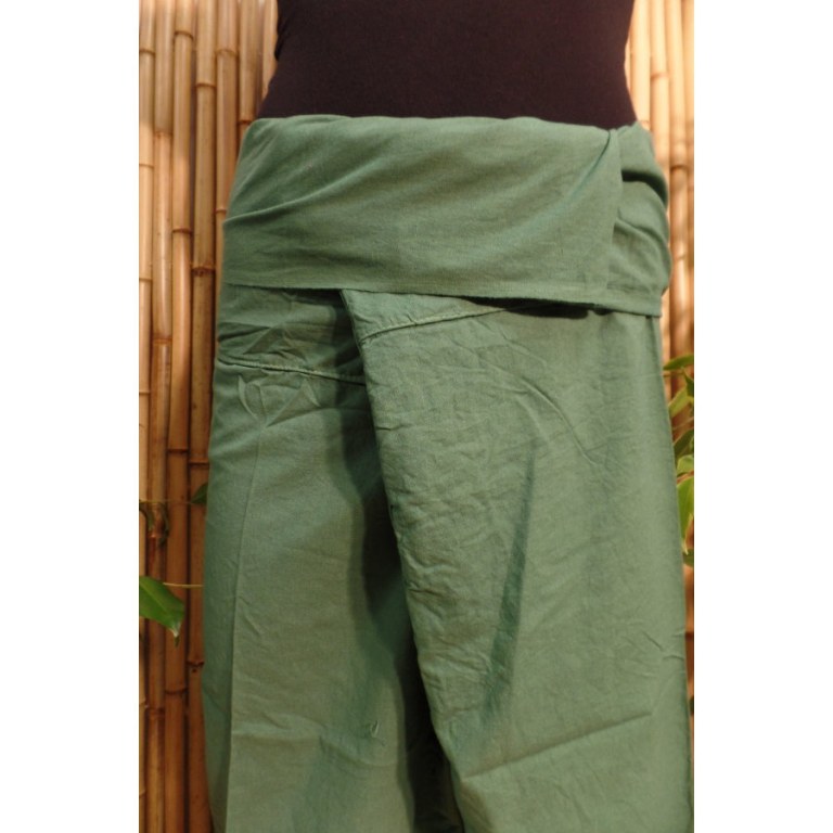 Pantalon de pêcheur Thaï olive