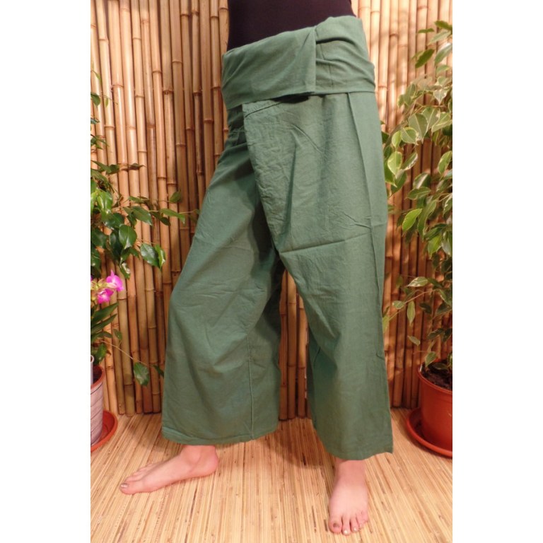 Pantalon de pêcheur Thaï olive