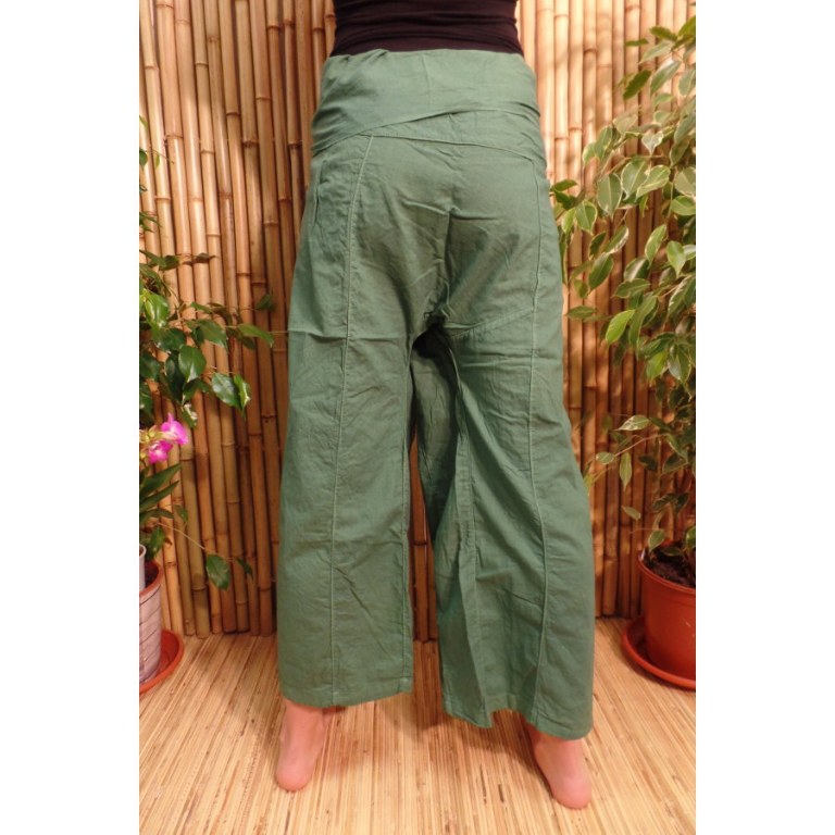 Pantalon de pêcheur Thaï olive