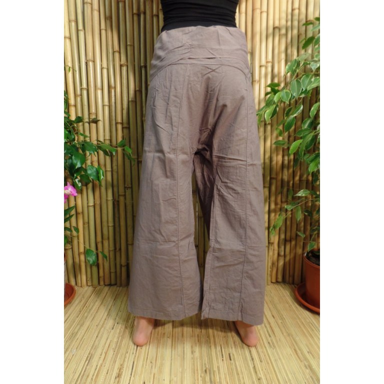 Pantalon de pêcheur Thaï café