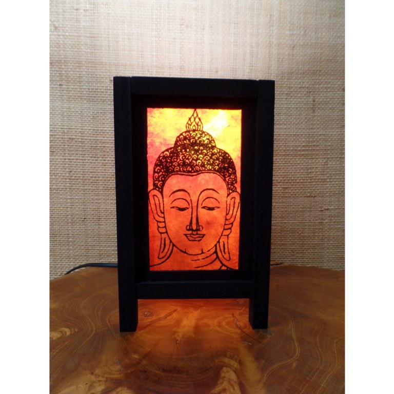 Lampe orange Bouddha 