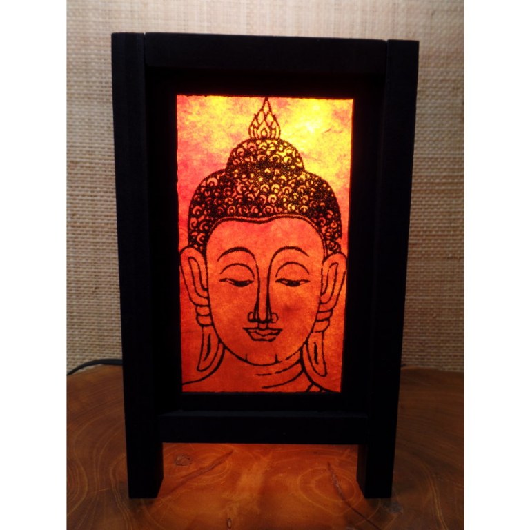 Lampe orange Bouddha 