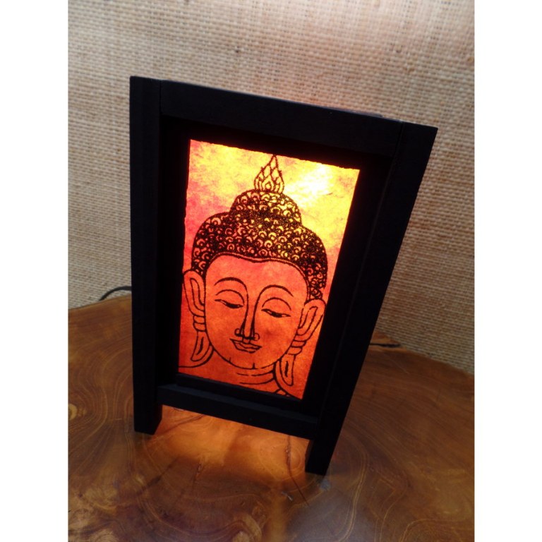 Lampe orange Bouddha 