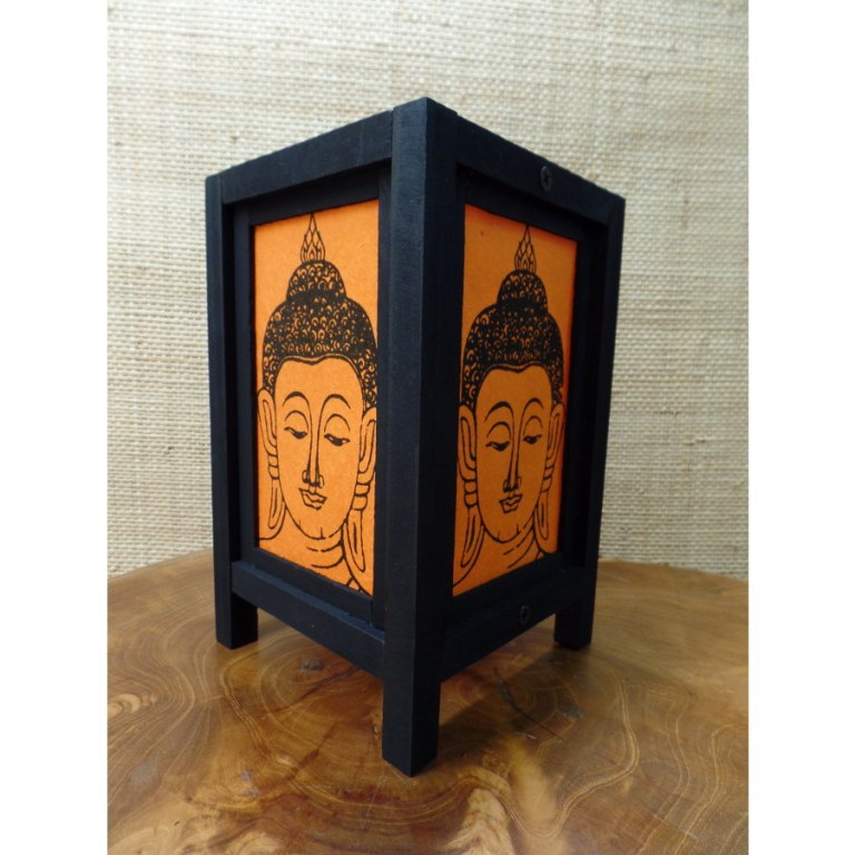 Lampe orange Bouddha 