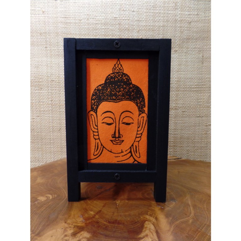 Lampe orange Bouddha 