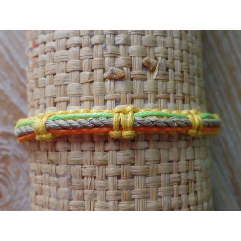 Bracelet ficelle jaune