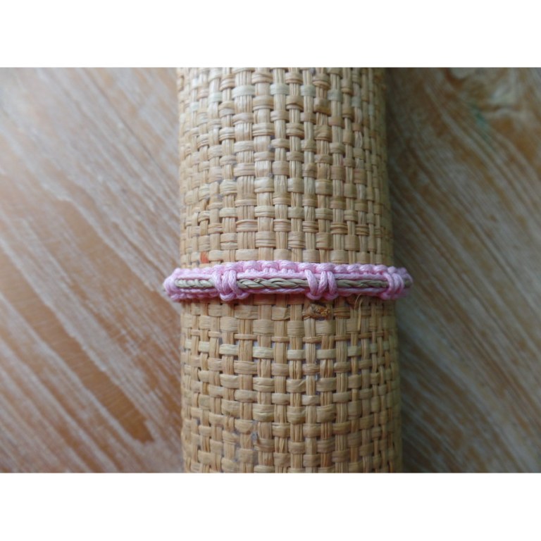 Bracelet ficelle rose