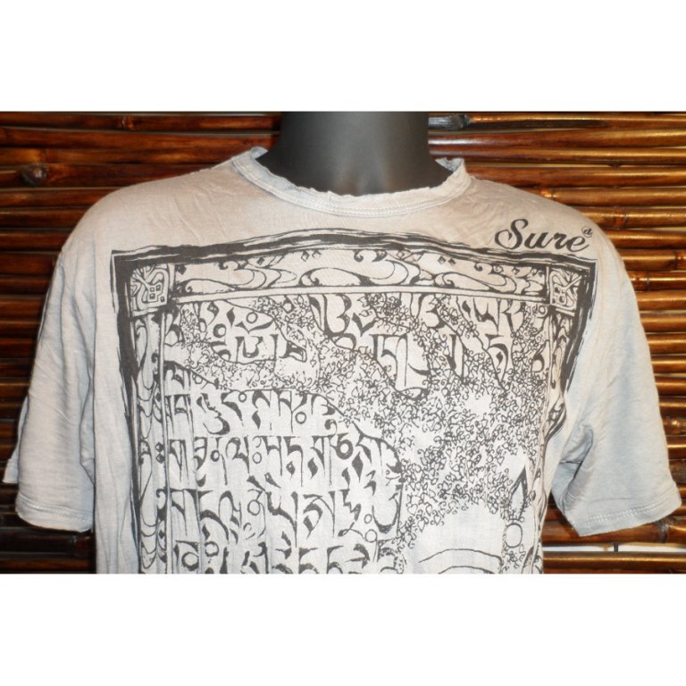 Tee shirt Sure gris Bouddha arbre 