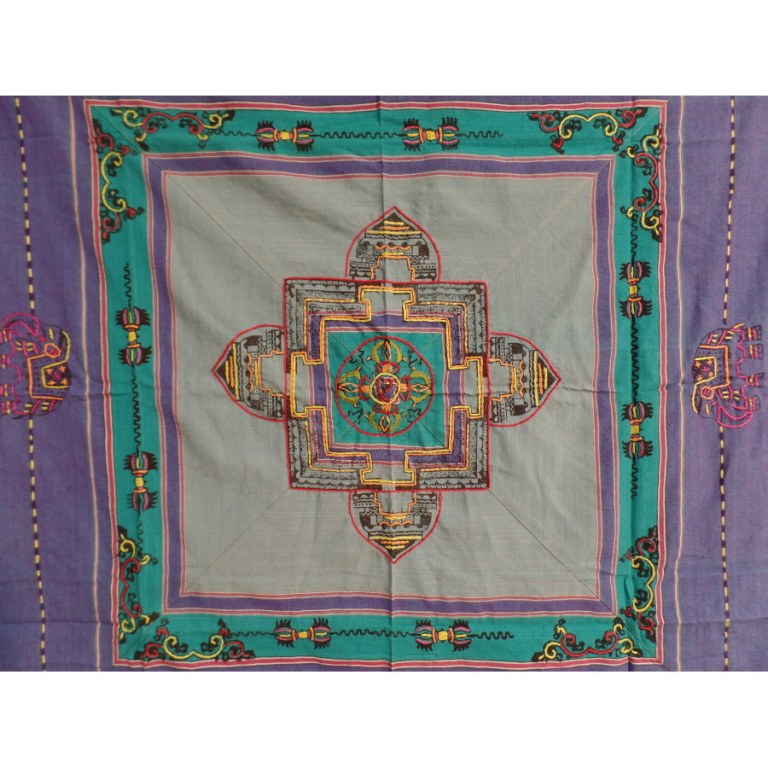 Mandala à colorier sur coton - Artisan d'Asie