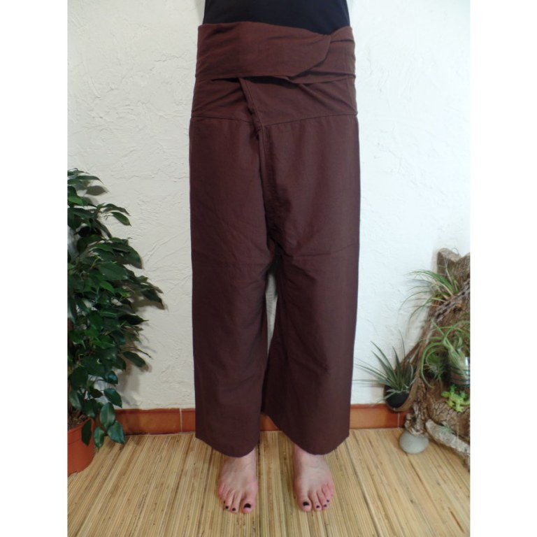 Pantalon de pêcheur Thaï café noir