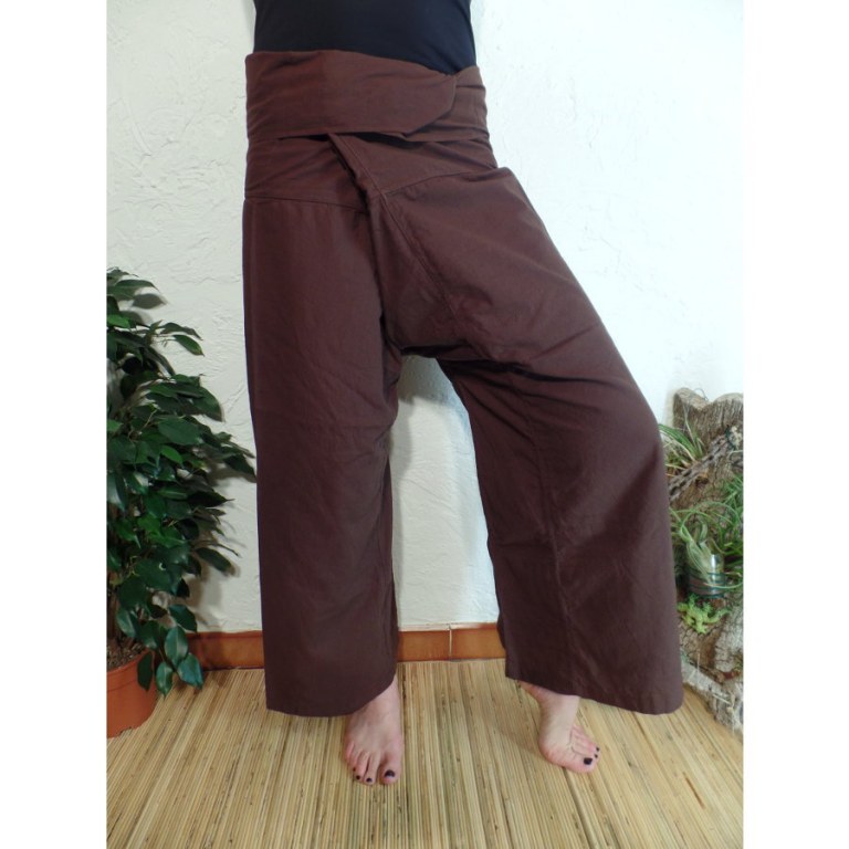 Pantalon de pêcheur Thaï café noir