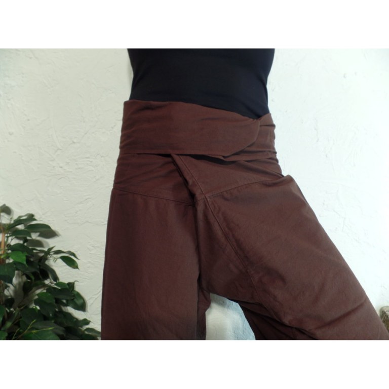 Pantalon de pêcheur Thaï café noir