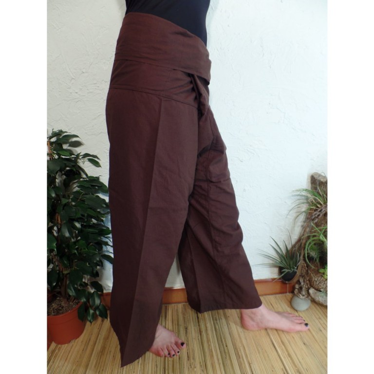 Pantalon de pêcheur Thaï café noir