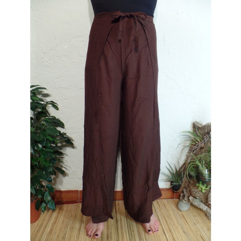 Pantalon paréo marron