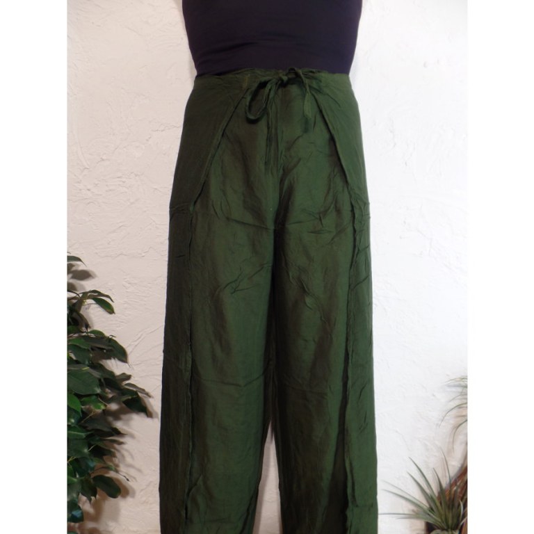 Pantalon paréo vert mousse