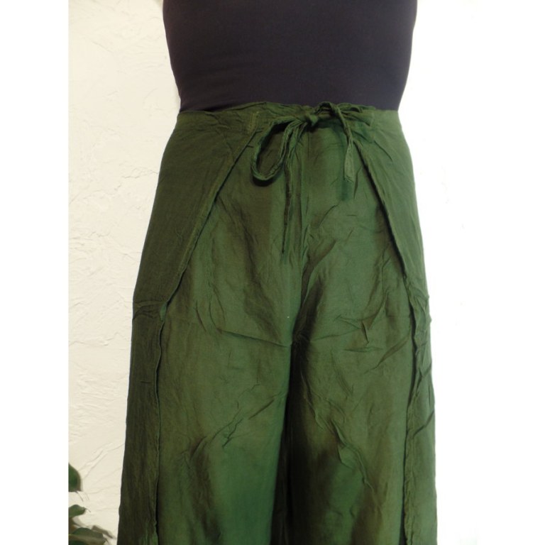 Pantalon paréo vert mousse