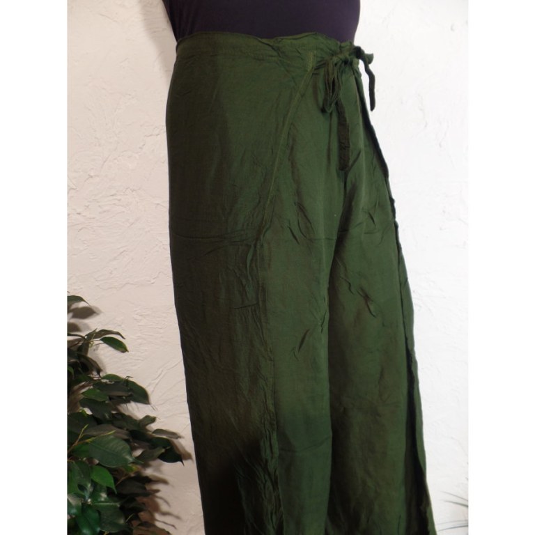 Pantalon paréo vert mousse