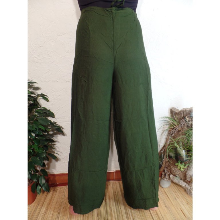 Pantalon paréo vert mousse