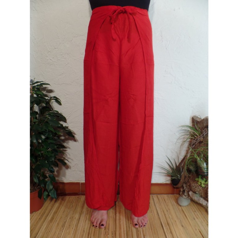 Pantalon paréo rouge