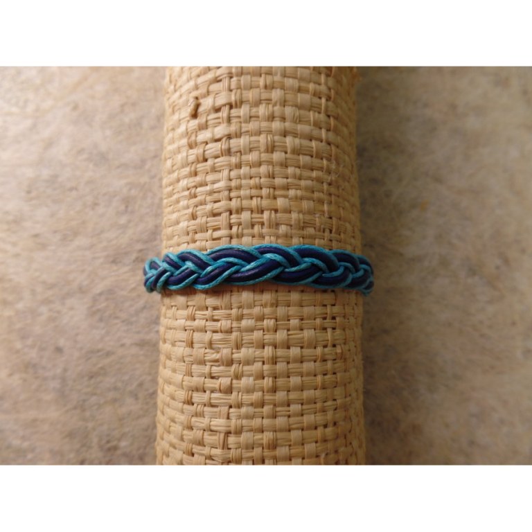 Bracelet trenza bleu/bleu