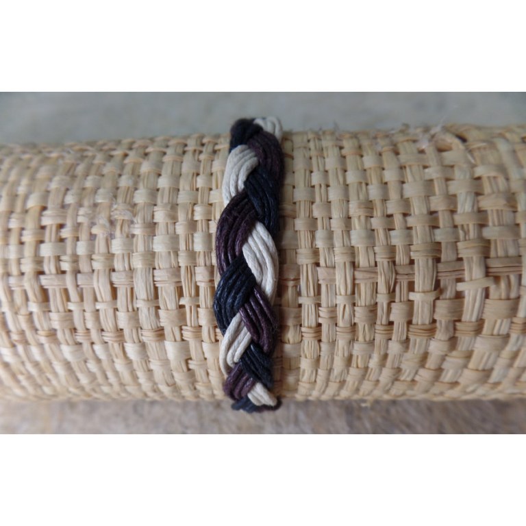 Bracelet natte bicolore