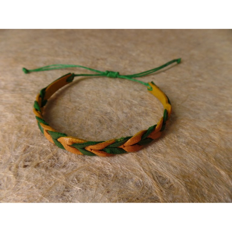 Bracelet dikepang kiwi/tangerine