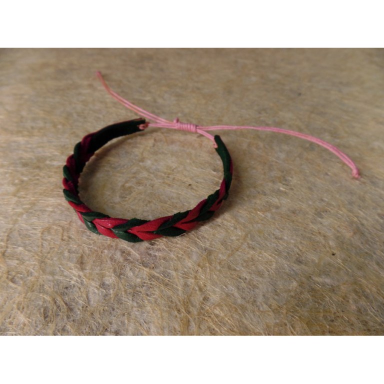 Bracelet dikepang kiwi/framboise