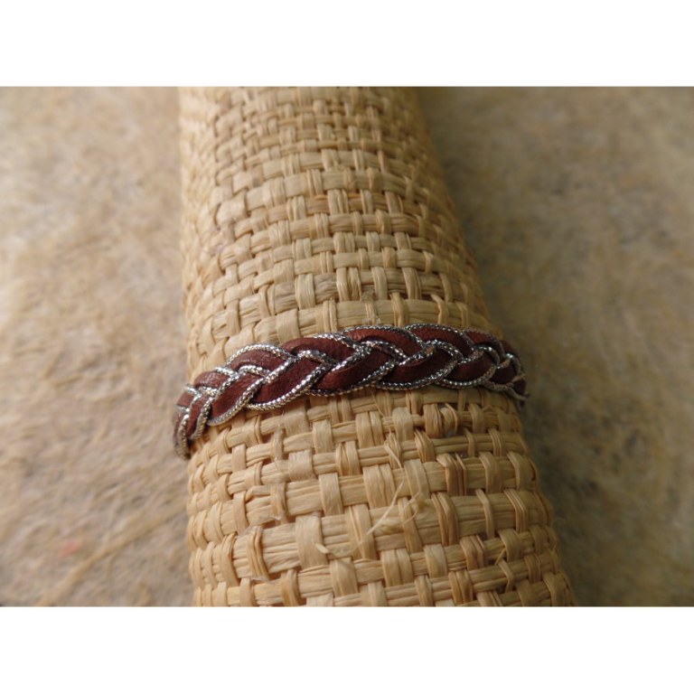 Bracelet cerah marron argenté