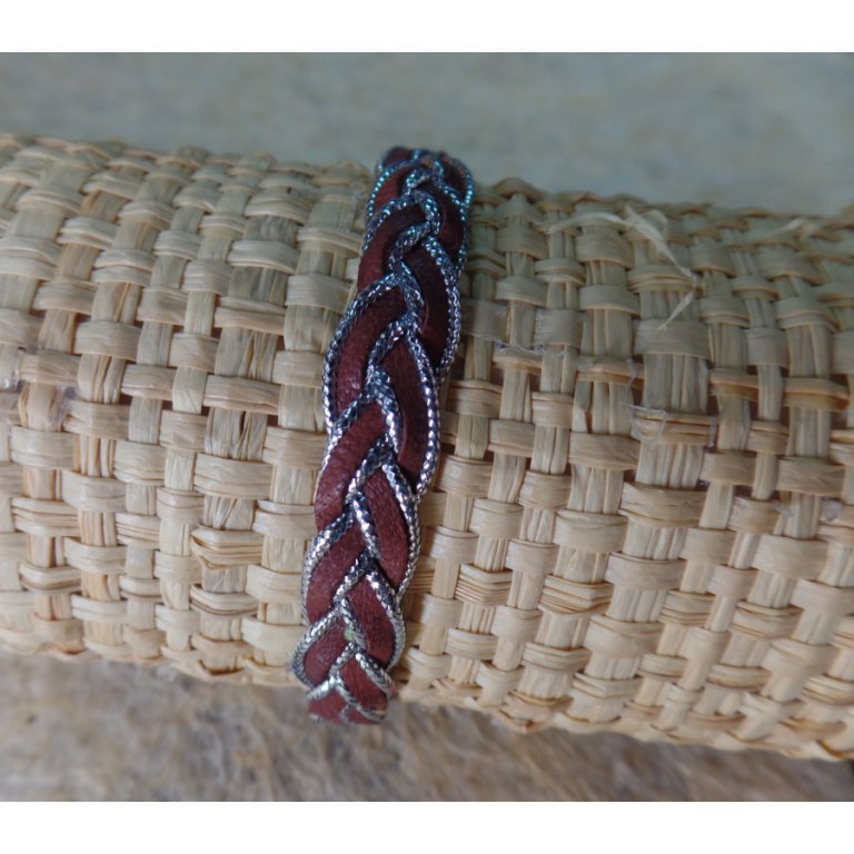 Bracelet cerah marron argenté