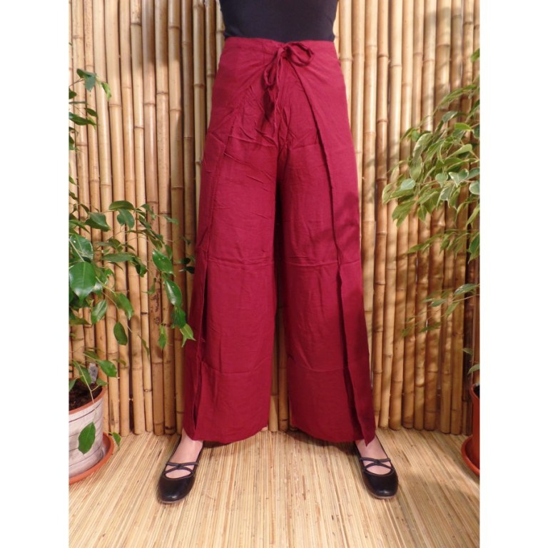 Pantalon paréo bordeaux