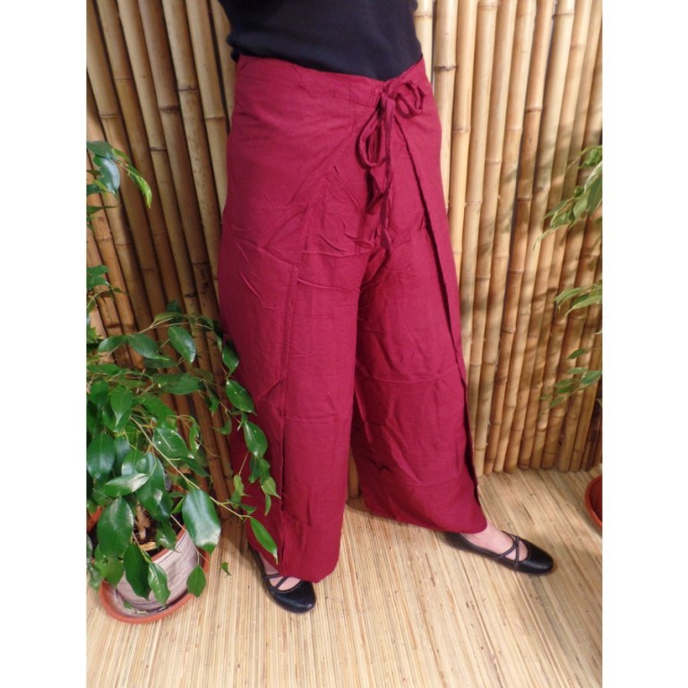 Pantalon paréo bordeaux