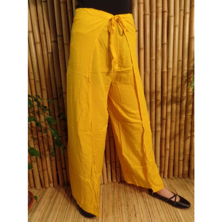 Pantalon paréo jaune soleil