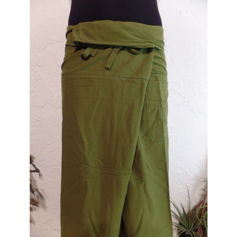 Pantalon Thaï Bang Saen vert prairie