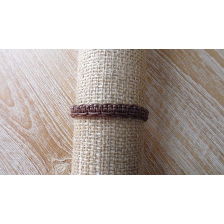 Bracelet macramé marron Lini