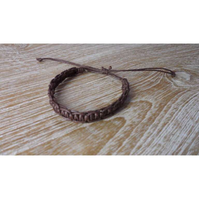 Bracelet macramé marron Lini