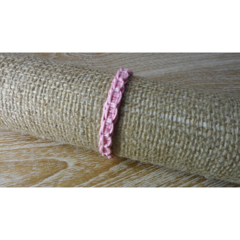 Bracelet macramé rose Lini