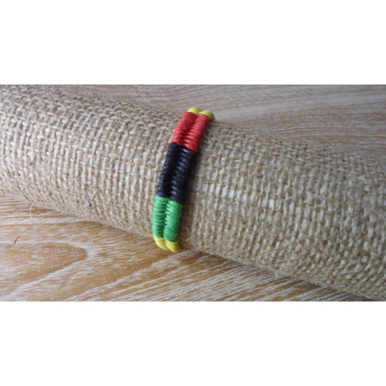 Bracelet macramé Aulia rasta