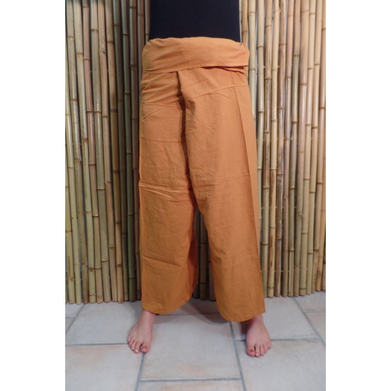 Pantalon de pêcheur Thaï orangé jaune