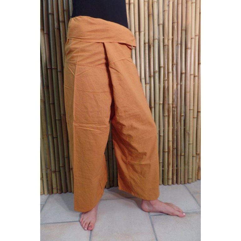 Pantalon de pêcheur Thaï orangé jaune