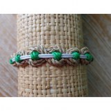 Bracelet noeud plat vert