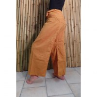 Pantalon de pêcheur Thaï orangé jaune